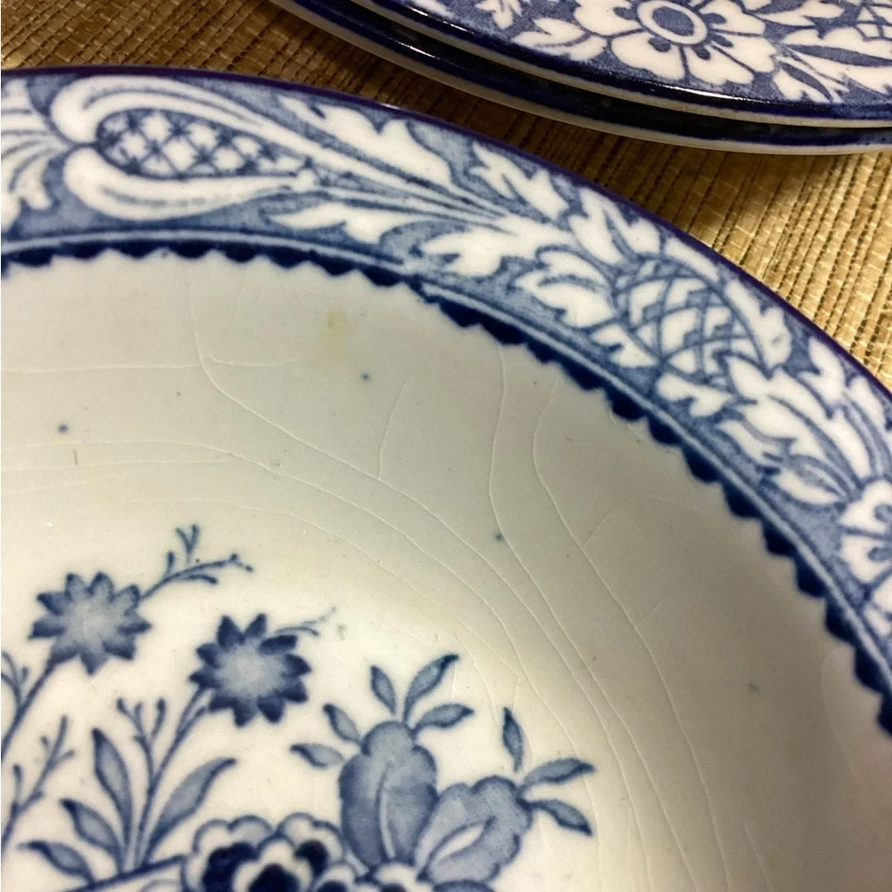 Vintage Wood’s Ware Wincanton Blue Wood’s & Sons Floral Bowl Set